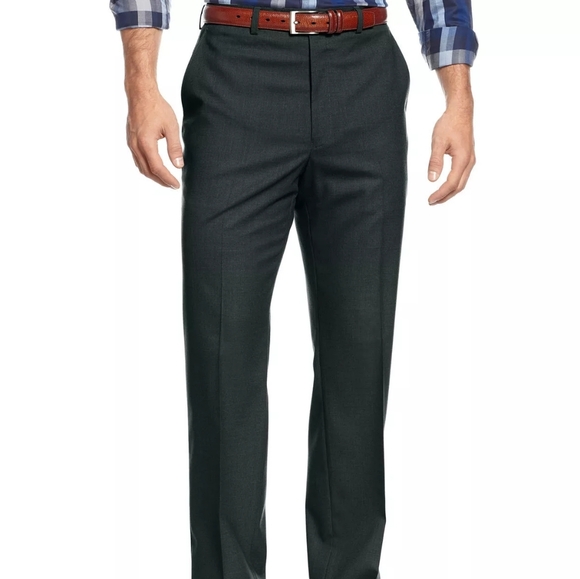 Michael Kors Men's Dress Pants 40x32 Classic Trousers Grey Flat Front - Picture 1 of 10